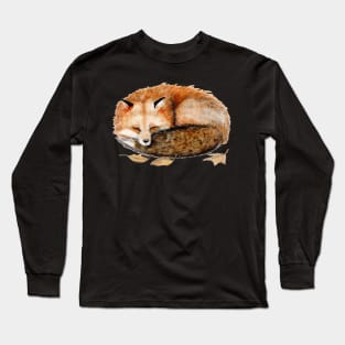 Sleeping Red Fox Long Sleeve T-Shirt